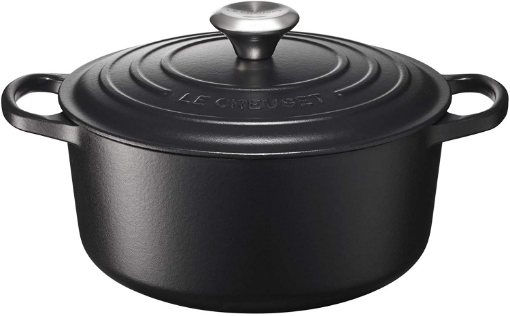 Picture of Le Creuset Signature Enameled Cast Iron Round Dutch Oven(Black Round 28 cm, 6.7L)