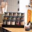 Picture of Three Tier Stand 15 Jars 100 ml Set - Black
