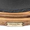 Picture of Two tiers Slate Cake stand with glass dome
